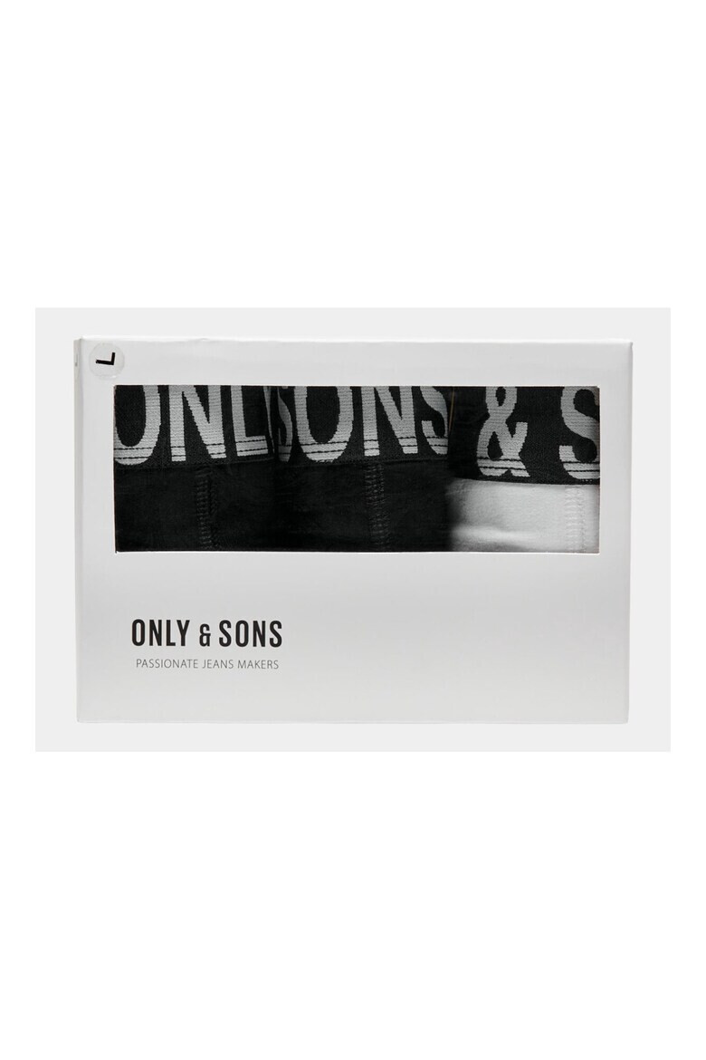 Only & Sons Set 3 perechi boxeri Bumbac Negru - Pled.ro