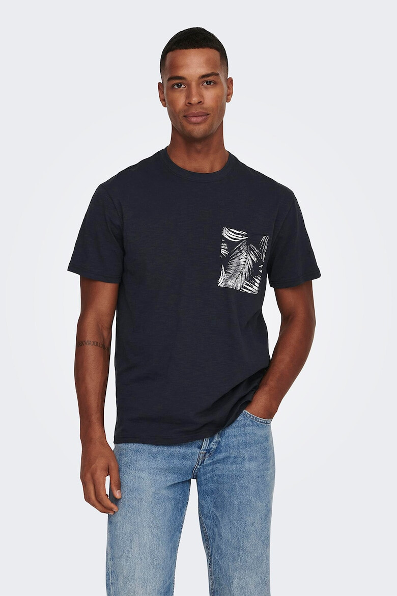 Only & Sons Tricou cu decolteu la baza gatului - Pled.ro