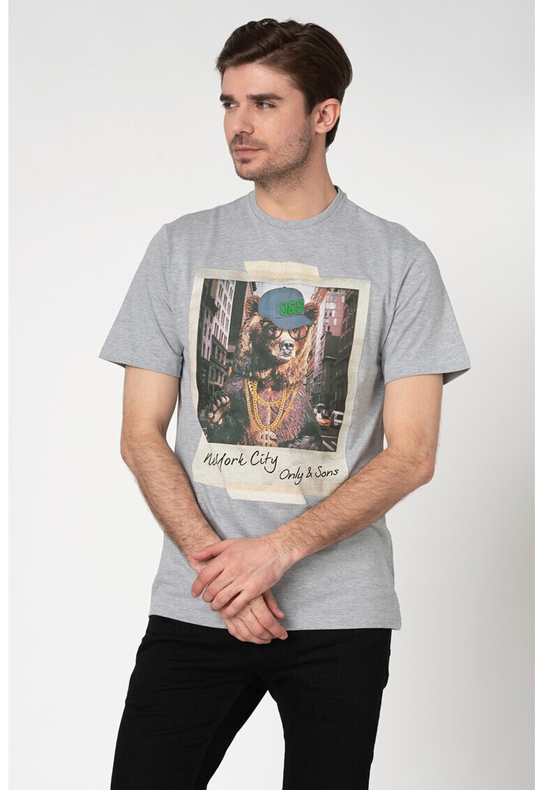 Only & Sons Tricou cu imprimeu foto Skun - Pled.ro