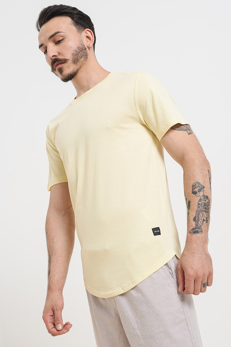 Only & Sons Tricou de bumbac cu decolteu la baza gatului - Pled.ro