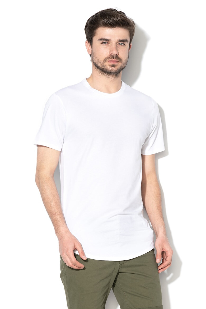 Only & Sons Tricou de bumbac cu decolteu la baza gatului - Pled.ro