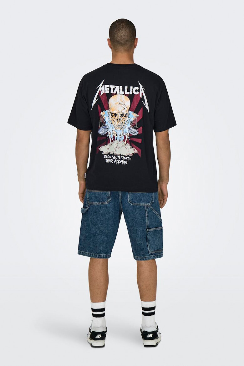 Only & Sons Tricou de bumbac cu imprimeu grafic Metallica - Pled.ro