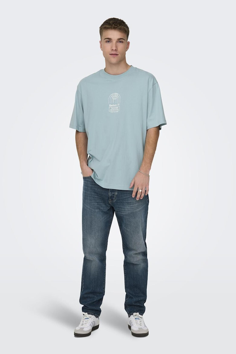 Only & Sons Tricou de bumbac organic cu imprimeu - Pled.ro