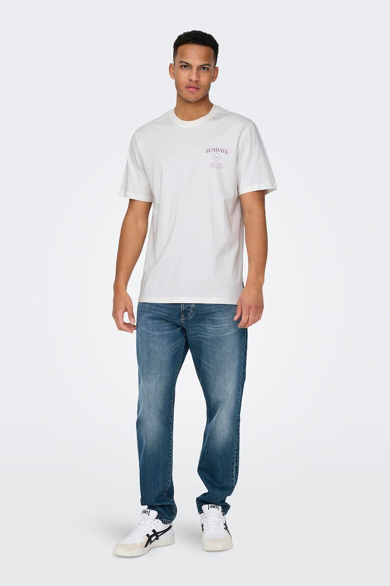 Only & Sons Tricou de bumbac organic cu imprimeu - Pled.ro