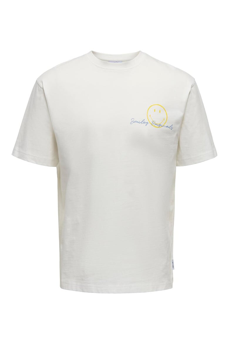 Only & Sons Tricou de bumbac organic cu imprimeu text - Pled.ro