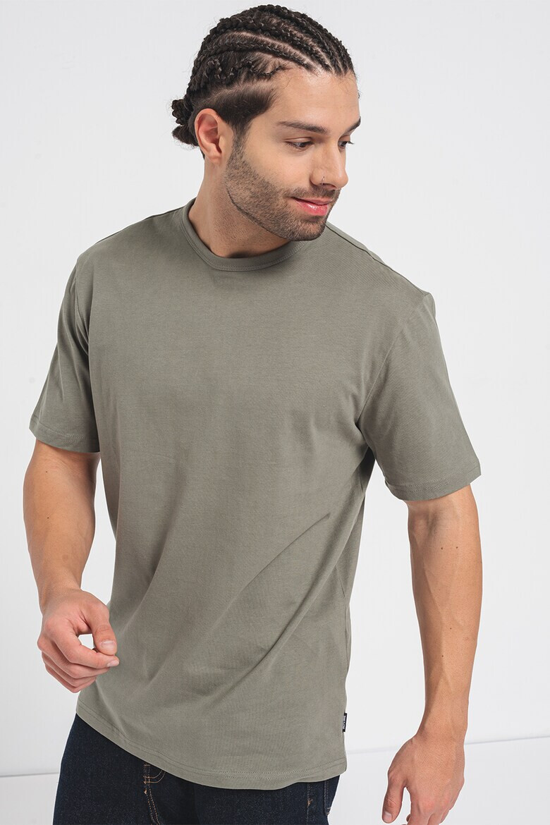 Only & Sons Tricou din bumbac organic cu decolteu la baza gatului Smart - Pled.ro