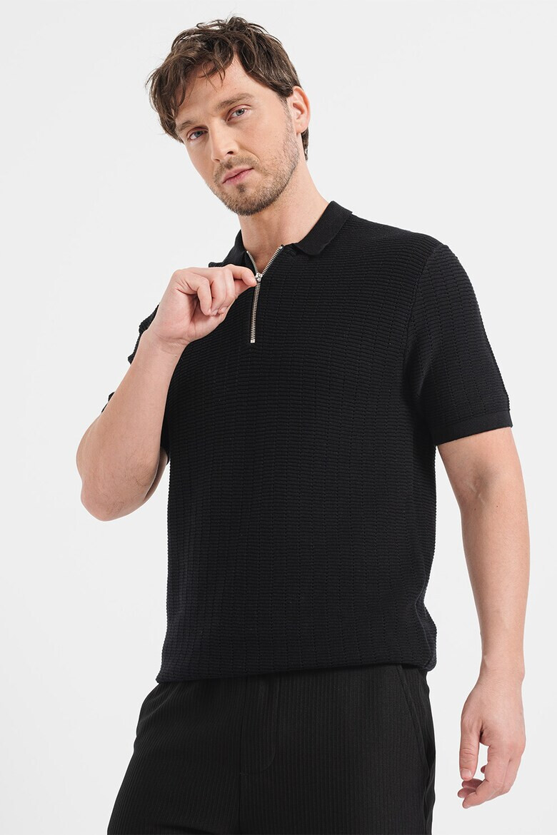 Only & Sons Tricou polo cu fermoar - Pled.ro