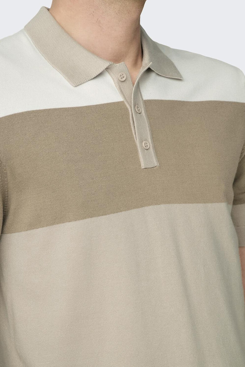 Only & Sons Tricou polo cu model colorblock - Pled.ro