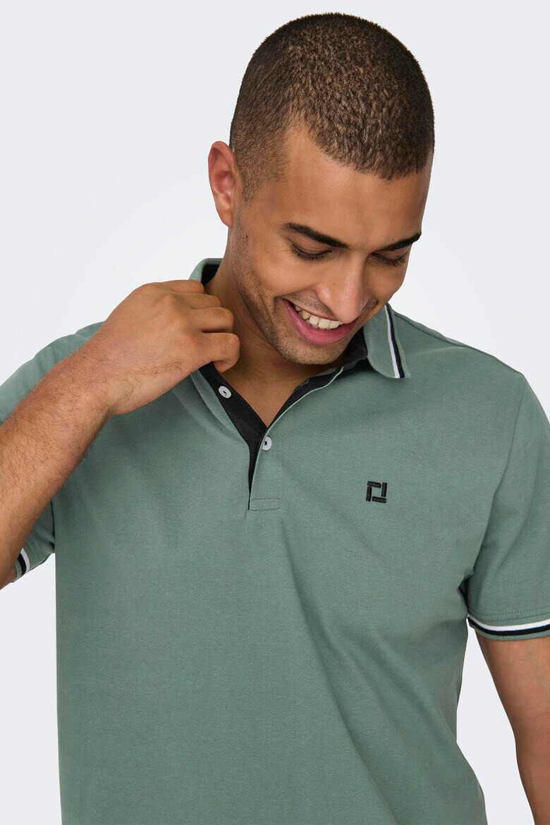 Only & Sons Tricou polo de bumbac organic - Pled.ro