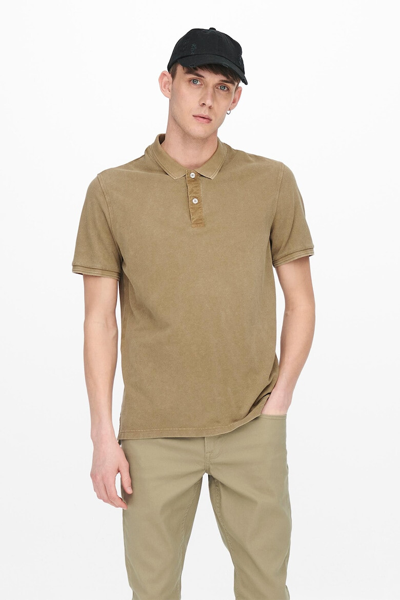 Only & Sons Tricou polo slim fit din material pique Travis - Pled.ro