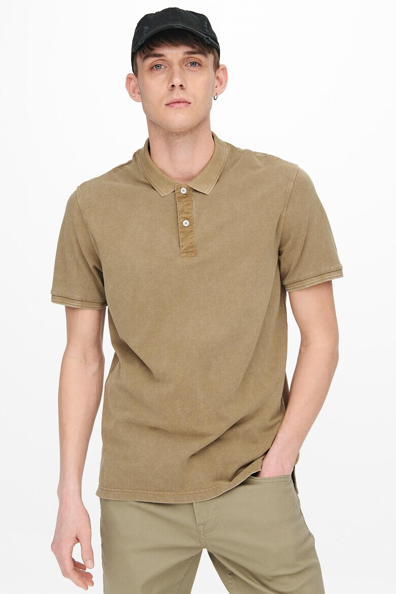 Only & Sons Tricou polo slim fit din material pique Travis - Pled.ro