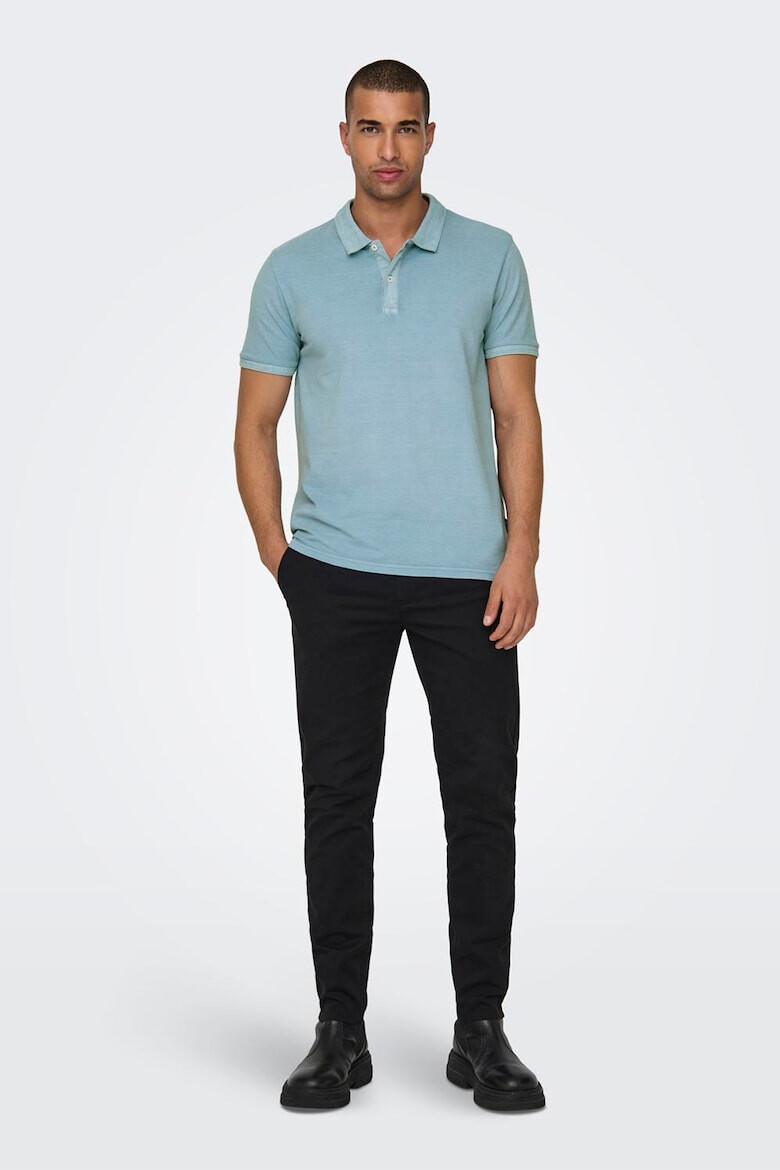 Only & Sons Tricou polo slim fit din material pique Travis - Pled.ro