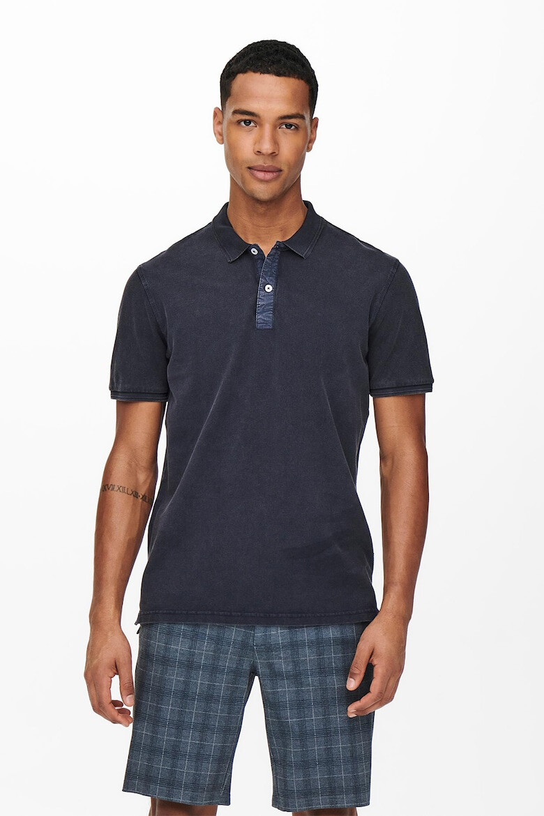 Only & Sons Tricou polo slim fit din material pique Travis - Pled.ro