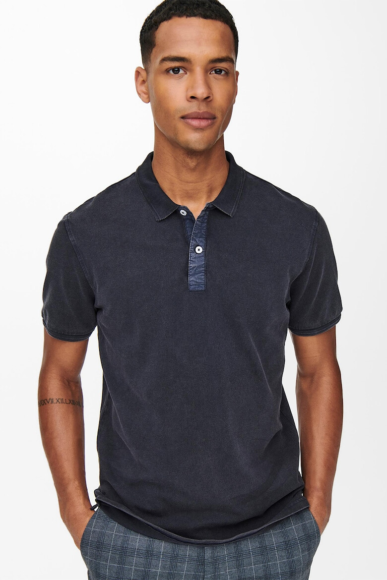 Only & Sons Tricou polo slim fit din material pique Travis - Pled.ro