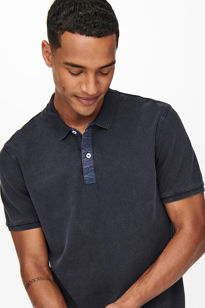 Only & Sons Tricou polo slim fit din material pique Travis - Pled.ro