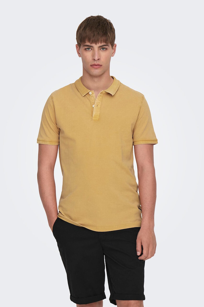 Only & Sons Tricou polo slim fit din material pique Travis - Pled.ro