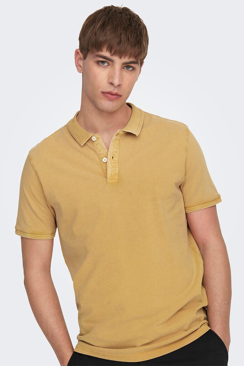 Only & Sons Tricou polo slim fit din material pique Travis - Pled.ro