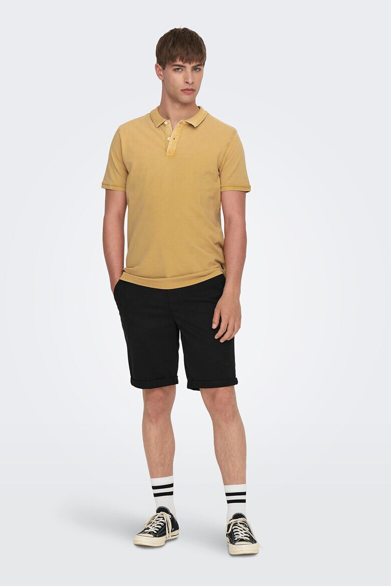 Only & Sons Tricou polo slim fit din material pique Travis - Pled.ro