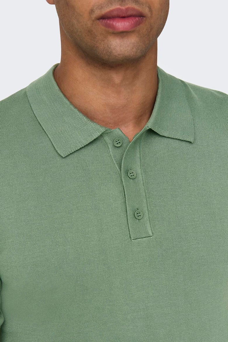 Only & Sons Tricou polo tricotat fin - Pled.ro