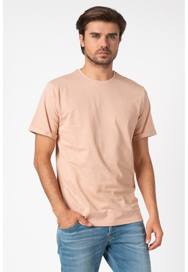 Only & Sons Tricou regular fit de bumbac cu decolteu la baza gatului - Pled.ro