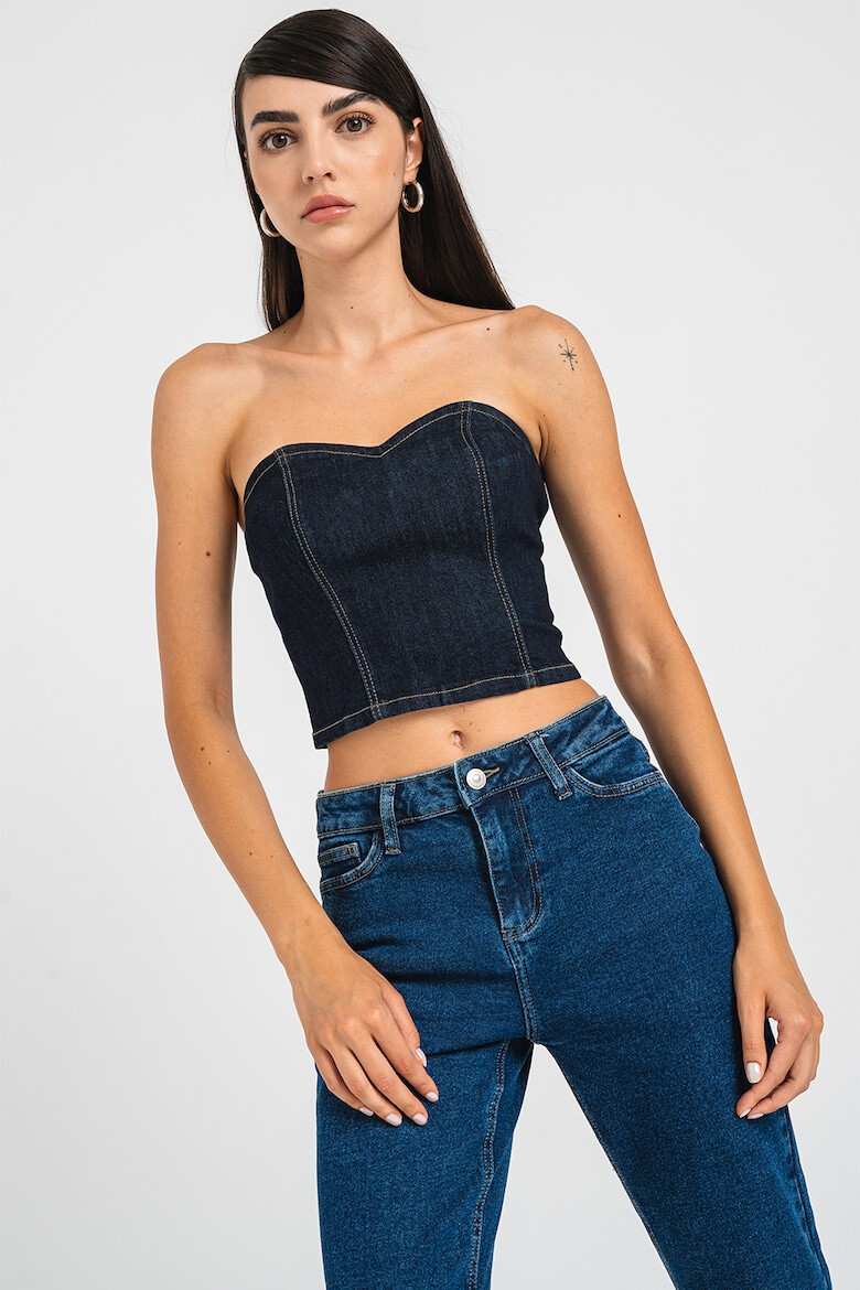 Only Top crop din denim - Pled.ro