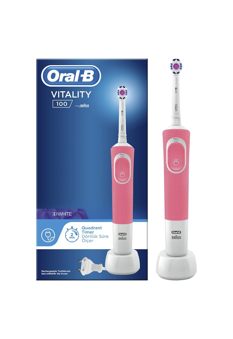 Oral-B Periuta de dinti electrica Vitality D100 Sensi Ultra Thin 7600 Oscilatii/min Curatare 2D 1 program 1 capat - Pled.ro