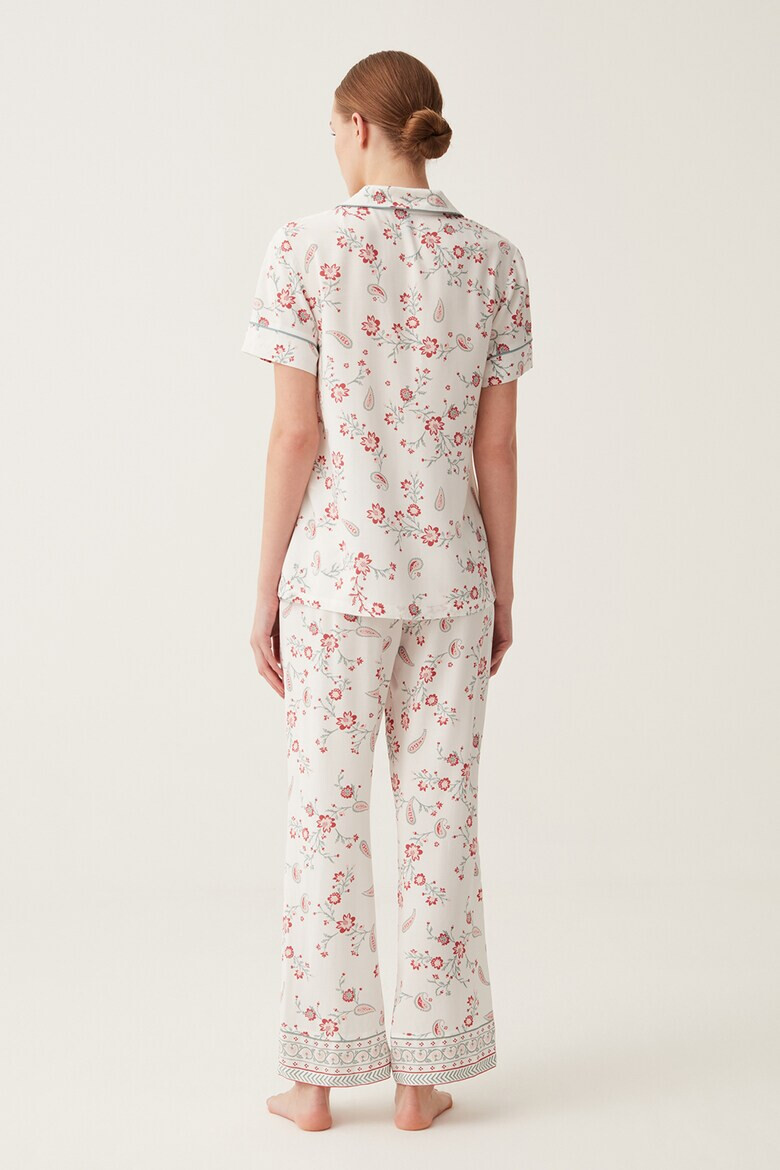 OVS Pijama cu nasturi si model floral - Pled.ro