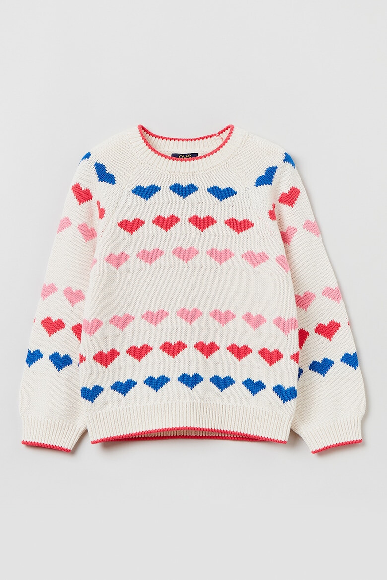 OVS Pulover cu inimi si maneci raglan - Pled.ro