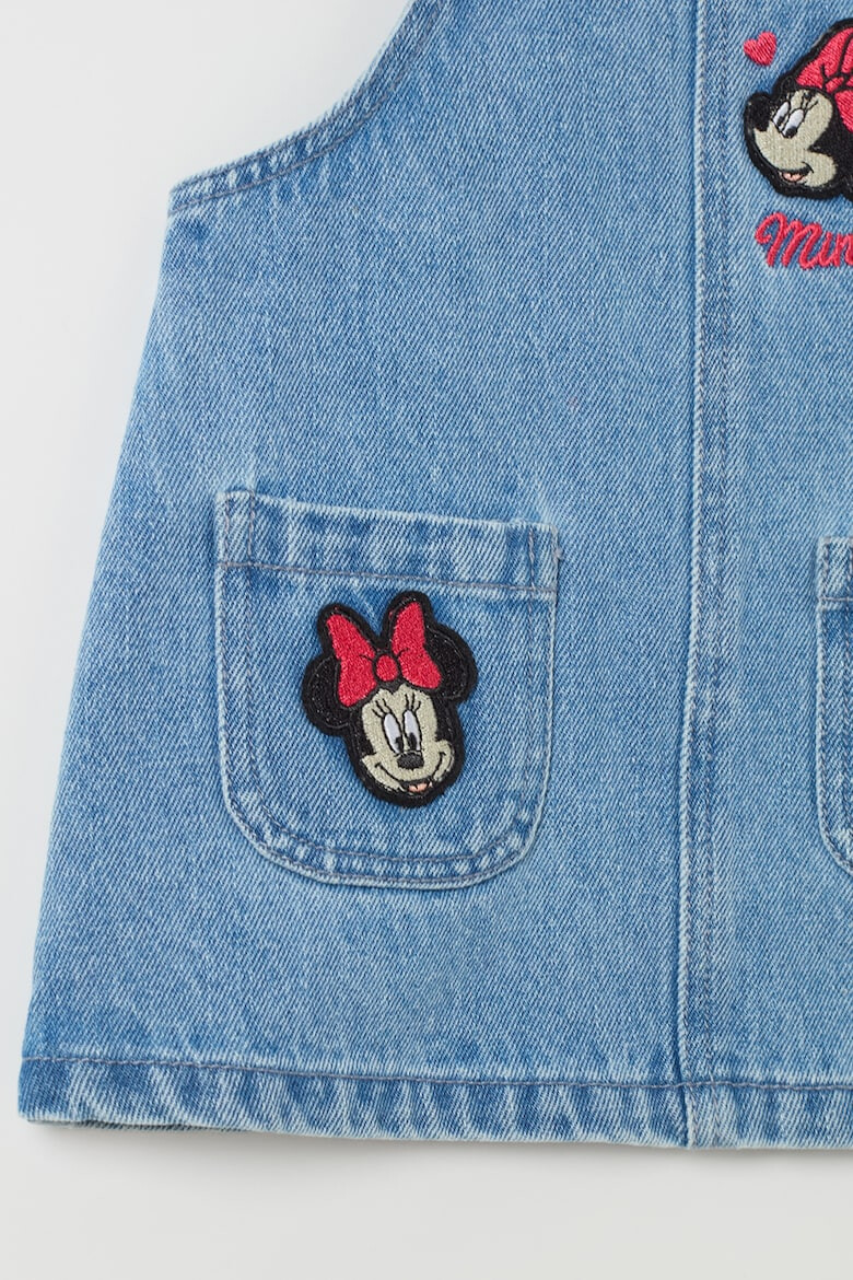 OVS Salopeta din denim cu broderie Minnie Mouse - Pled.ro