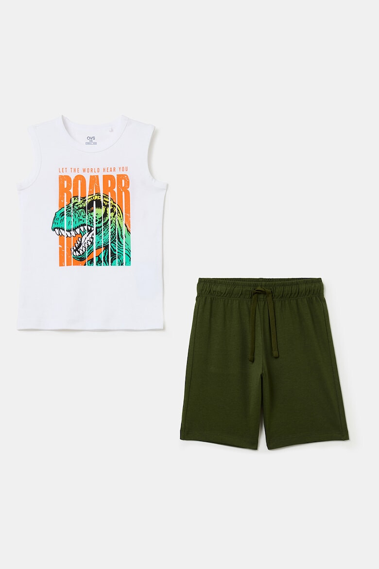 OVS Set de top si pantaloni scurti cu imprimeu T-Rex - 2 piese - Pled.ro