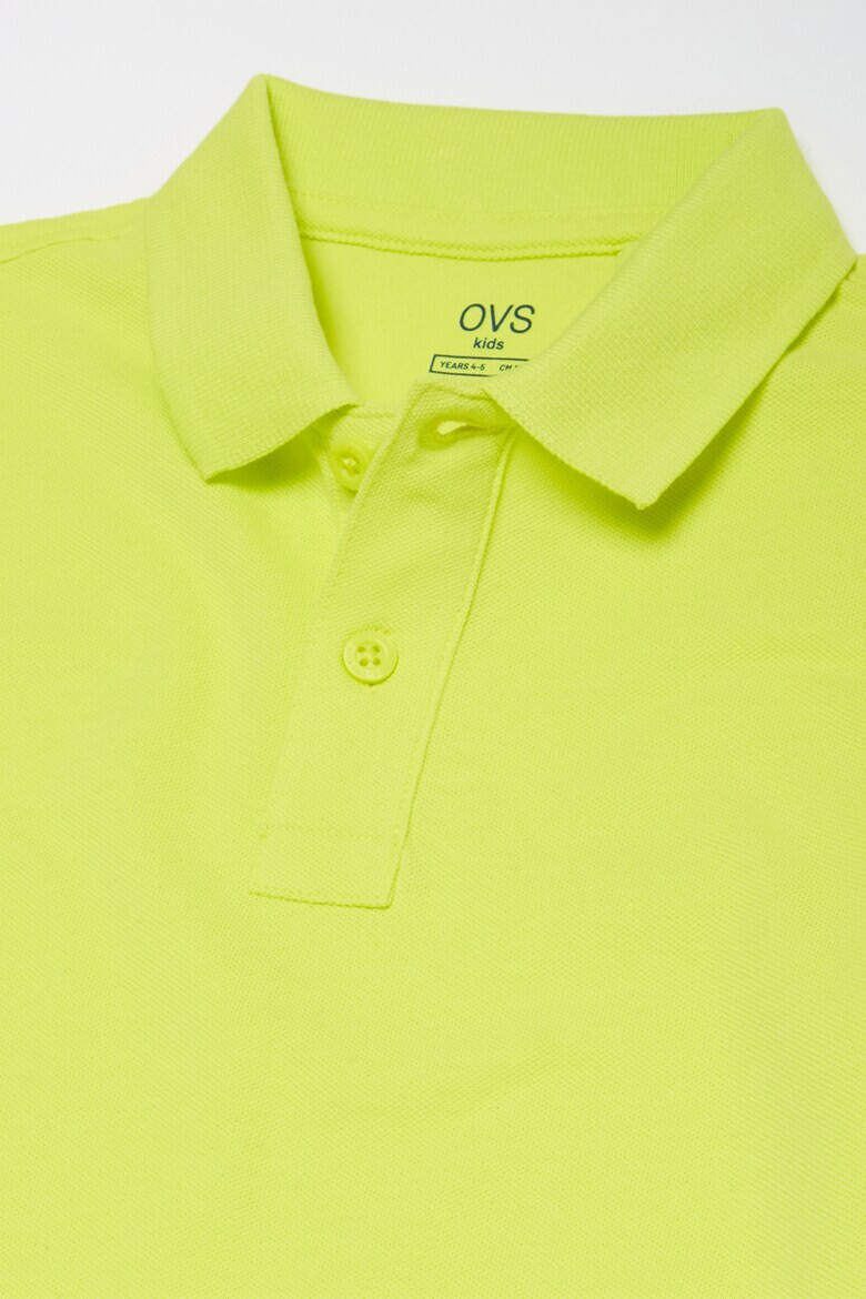 OVS Tricou polo din bumbac cu model uni - Pled.ro