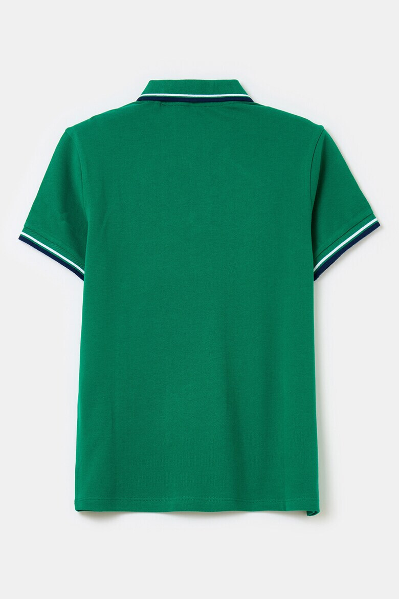 OVS Tricou polo din material pique cu garnituri contrastante - Pled.ro