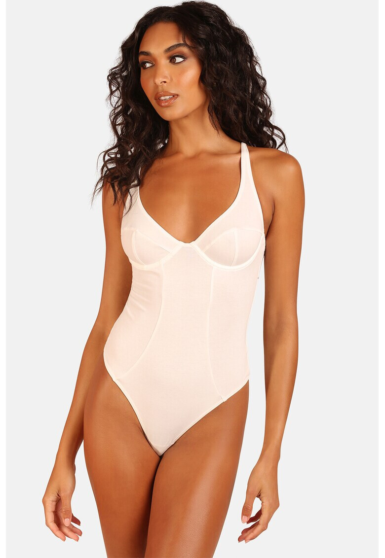 OW Intimates Body din amestec de bumbac organic cu bretele ajustabile Bea - Pled.ro