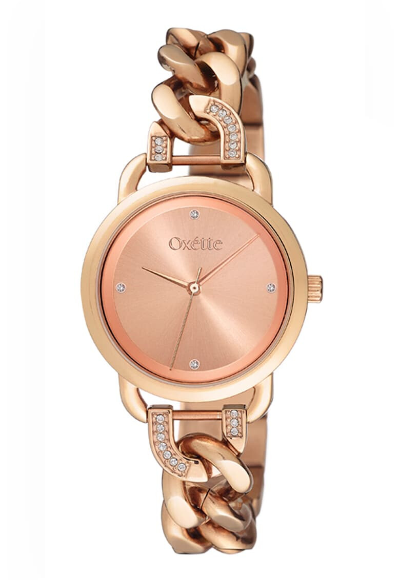 OXETTE Ceas analog placat cu aur rose de 18K - Pled.ro