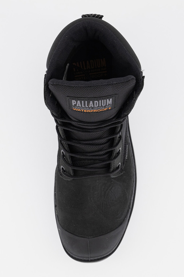 Palladium Ghete impermeabile din piele nabuc cu segmente din material textil Pampa - Pled.ro