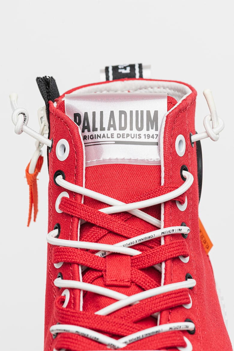 Palladium Tenisi mid-high de panza cu garnituri de piele ecologica Pallashock - Pled.ro