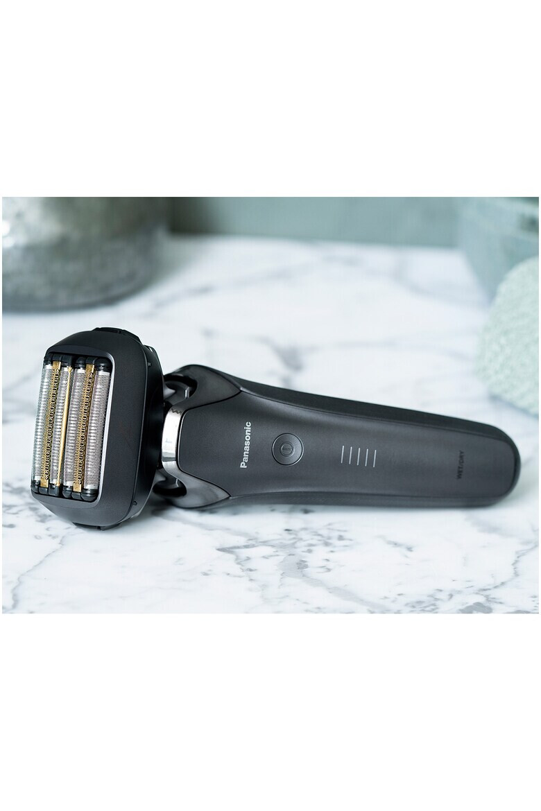 Panasonic Aparat de ras 6 lame "Japanese Blade Technology" Trimmer Senzor pentru barba 50min autonomie Li-Ion Wet & Dry Cap Flexibil 22D Cutie de transport Negru - Pled.ro