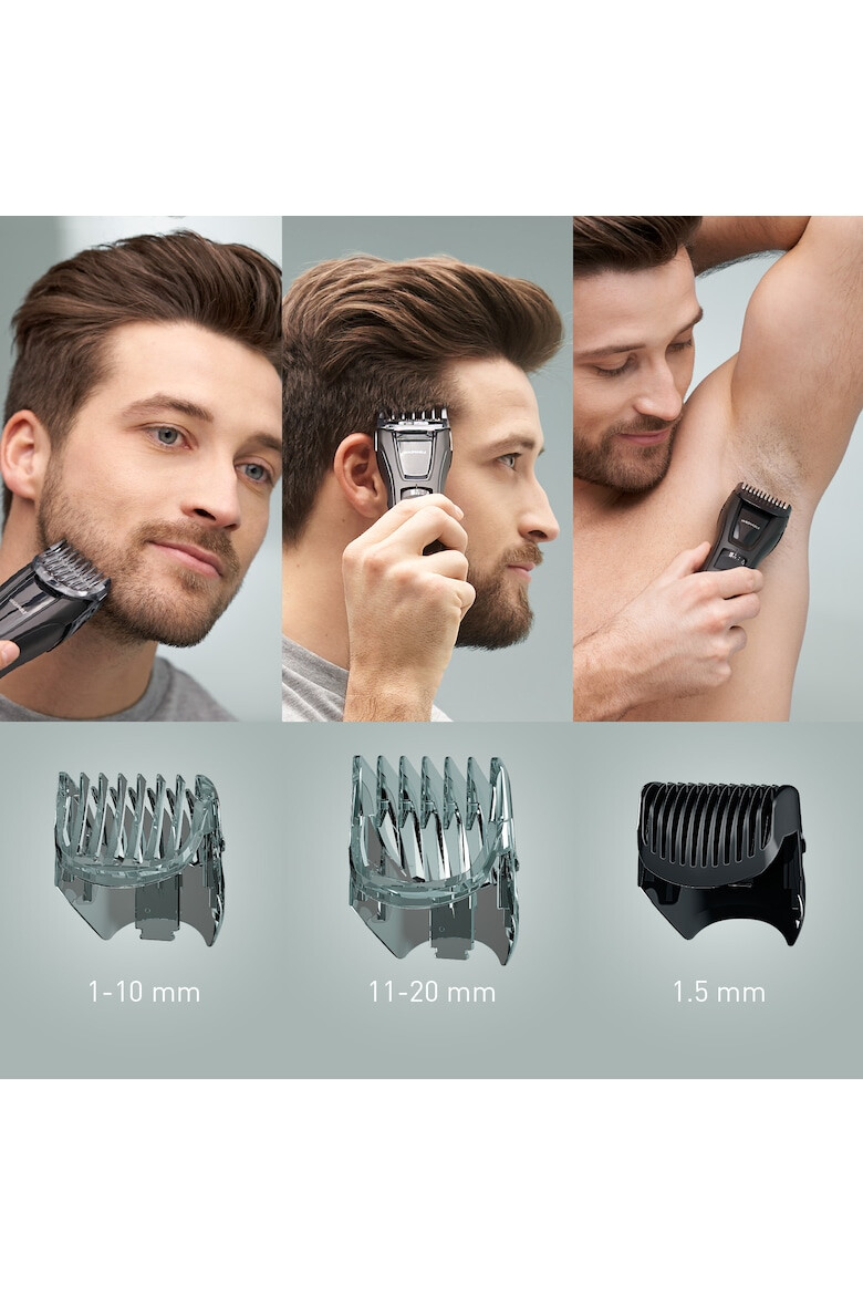 Panasonic Aparat de tuns pentru barba si mustata 1-20 mm Lavabil Negru - Pled.ro