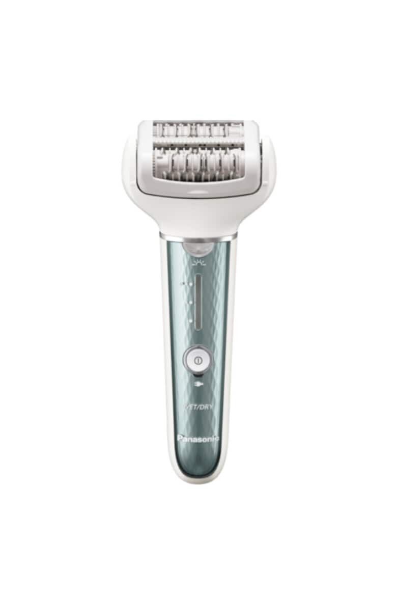 Panasonic Epilator Wet & Dry Cordless 60 pensete Discuri duble Cap flexibil si pivotant la 90° 3 viteze7 accesorii - Pled.ro