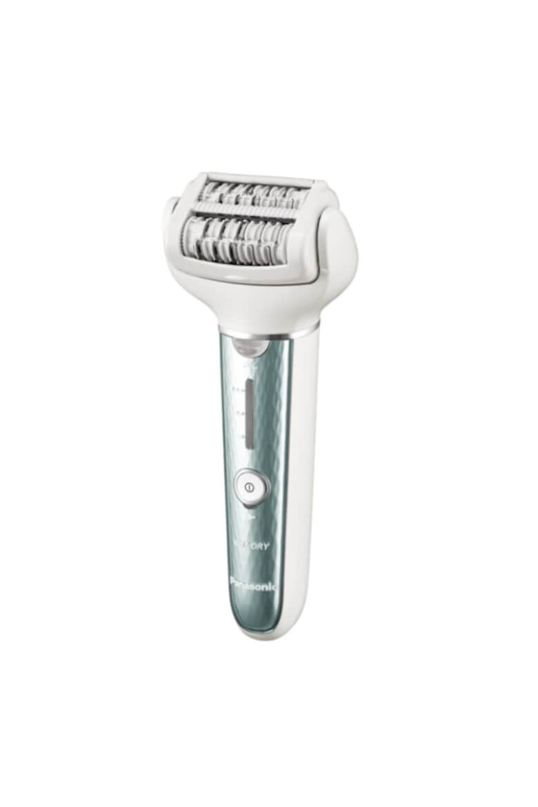 Panasonic Epilator Wet & Dry Cordless 60 pensete Discuri duble Cap flexibil si pivotant la 90° 3 viteze7 accesorii - Pled.ro