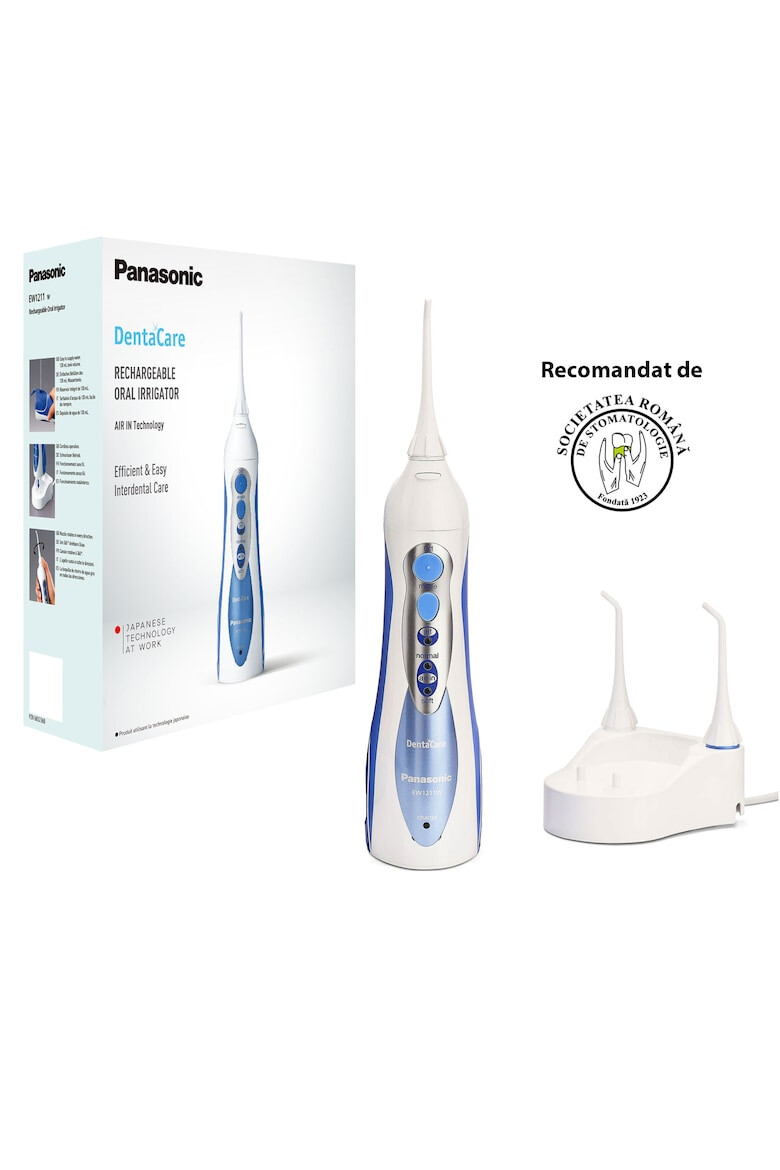 Panasonic Irigator Bucal 1400 Impulsuri/min 2 Duze inclus Alb/Albastru - Pled.ro