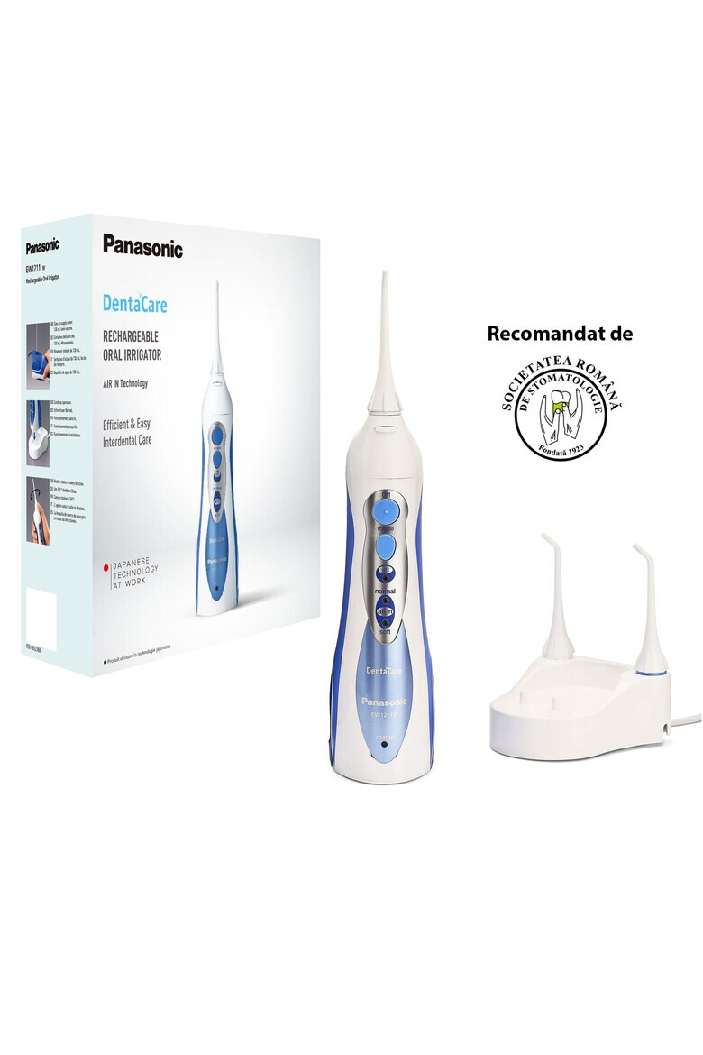 Panasonic Irigator Bucal 1400 Impulsuri/min 2 Duze inclus Alb/Albastru - Pled.ro