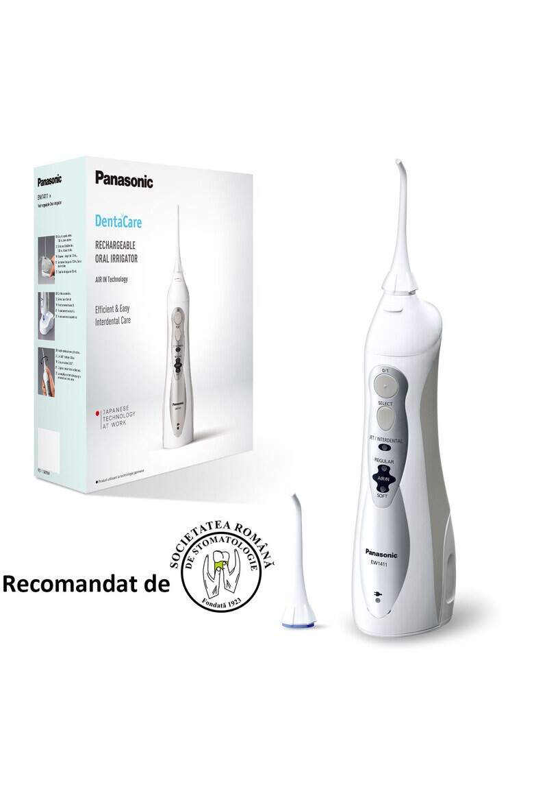 Panasonic Irigator Bucal Acumulator Curatare Pungi Parodontale Alb/Argintiu - Pled.ro