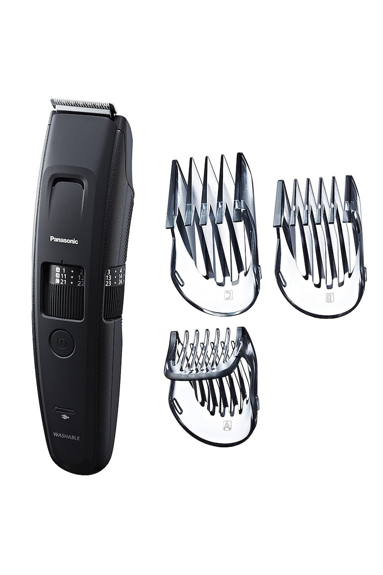 Panasonic Trimmer pentru barba lavabil 0.5-30mm acumulator sau la retea 3 accesorii Negru - Pled.ro