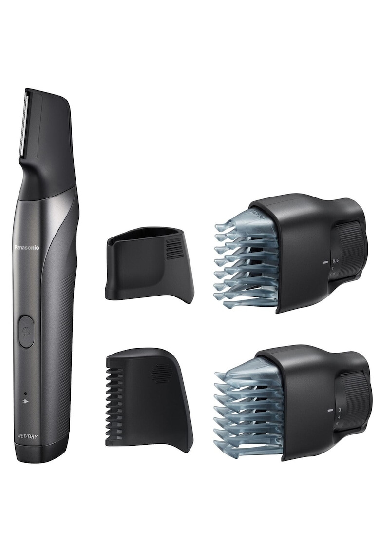 Panasonic Trimmer pentru barba si par corporal 3 in 1 functionare cu si fara fir Argintiu/Negru - Pled.ro