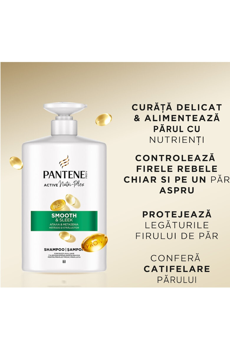 Pantene Sampon Pro-V Smooth & Sleek pentru par rebel fara stralucire 800 ml - Pled.ro