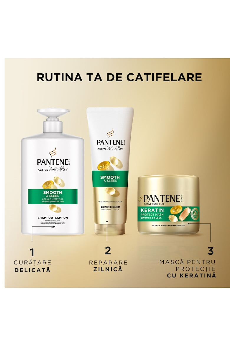 Pantene Sampon Pro-V Smooth & Sleek pentru par rebel fara stralucire 800 ml - Pled.ro