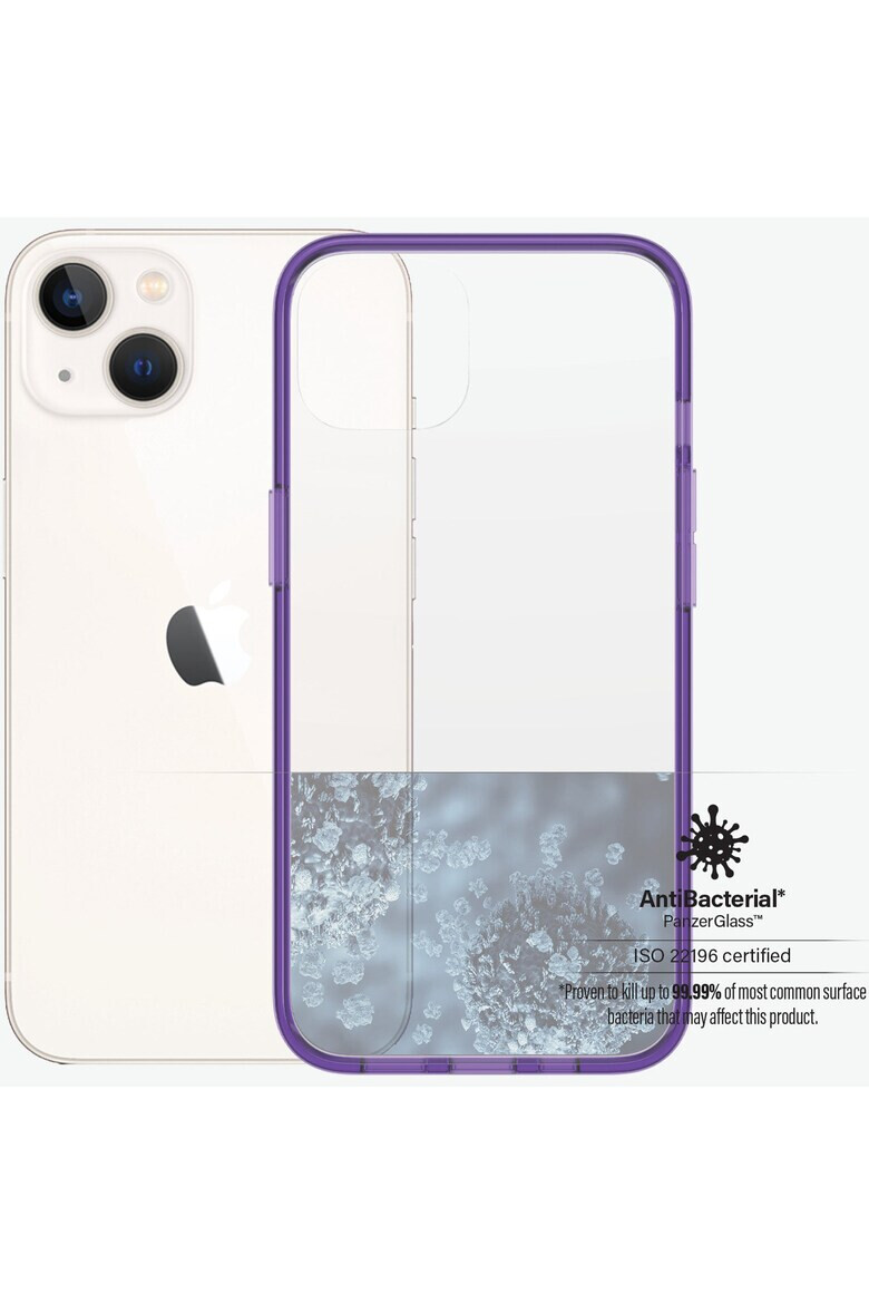 PanzerGlass Husa de protectie pentru Apple iPhone 13 Transparenta / Rama Mov - Pled.ro