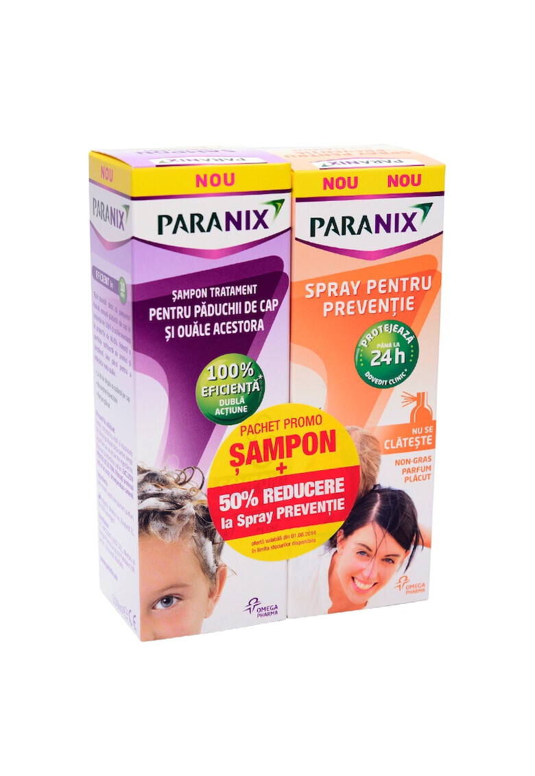 Paranix Lice Pachet Paranix Sampon Antipaduchi 100 ml + Spray pentru preventie la Pret Special Paranix 100 ml - Pled.ro