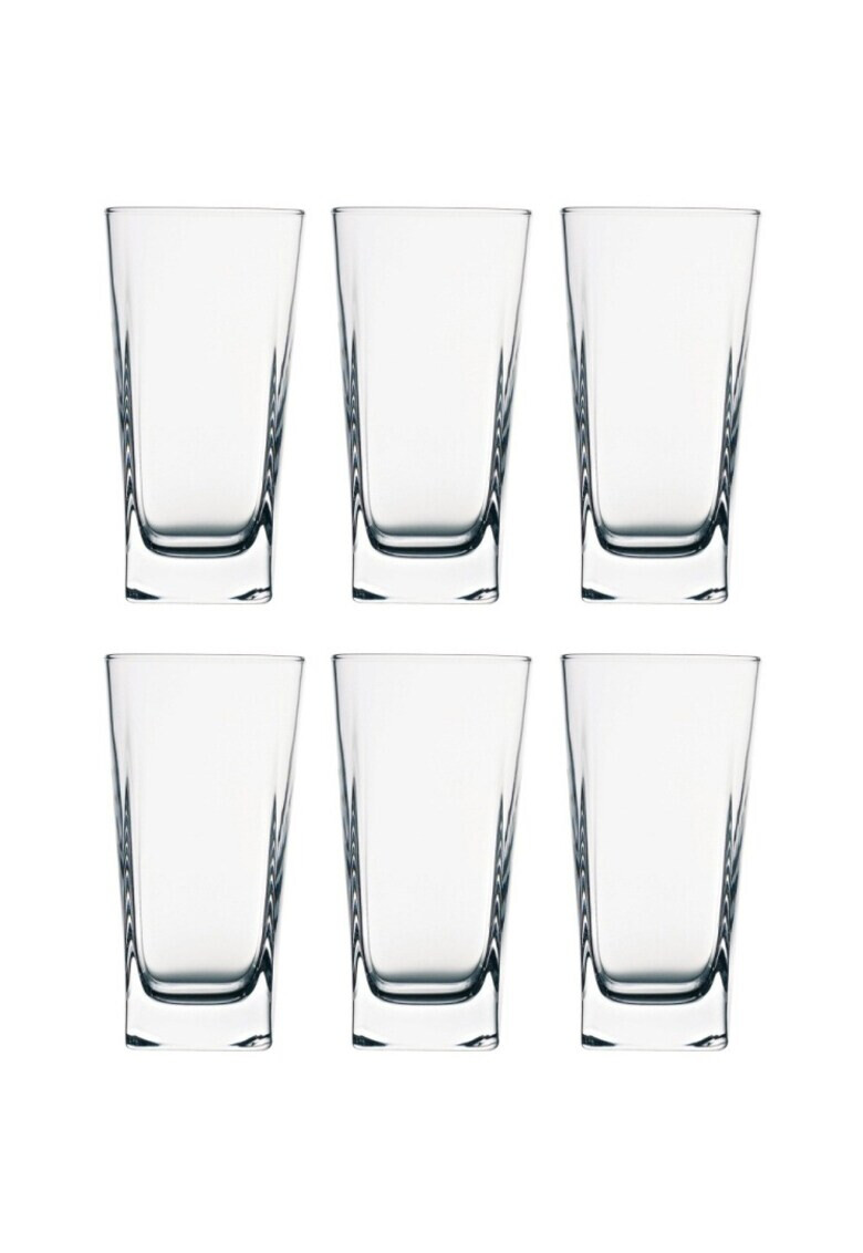 Pasabahce Set pahare long drink Carre 6 piese 305 ml - Pled.ro